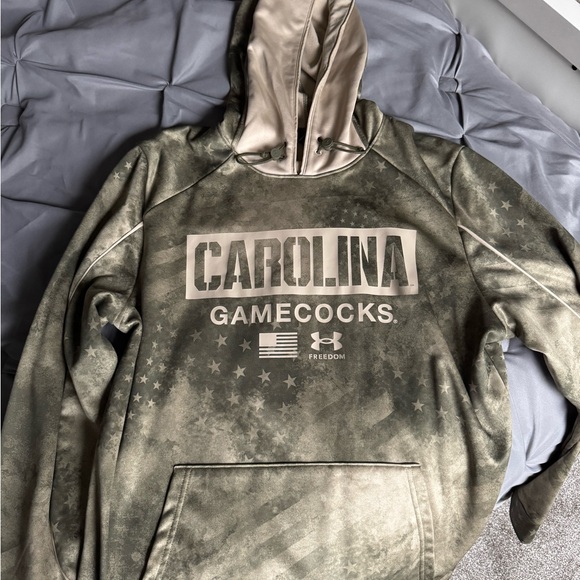 Under Armour Carolina Gamecocks Hoodie - Olive and Beige - Picture 2 of 4